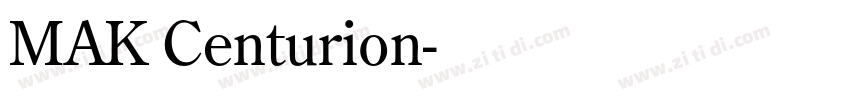 MAK Centurion字体转换